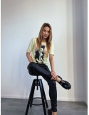 Loose t-shirt with lemon print A259 - Online store - Boutique